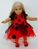 Dolls Ladybird Dress [ 14-18ins dolls and bears]